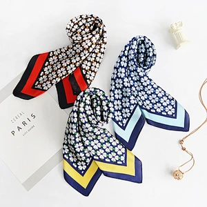 Spring 2020 new style fashion printing ladies printed small  square scarf women