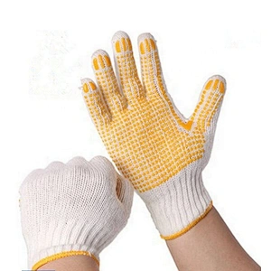 PVC Rubber Dot - coated Cotton Hand Gloves Antifriction Working Glove
