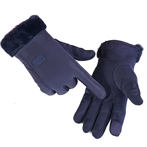Driving Winter Touch Screen Gloves Warm Soft Leather and Windproof Gloves
