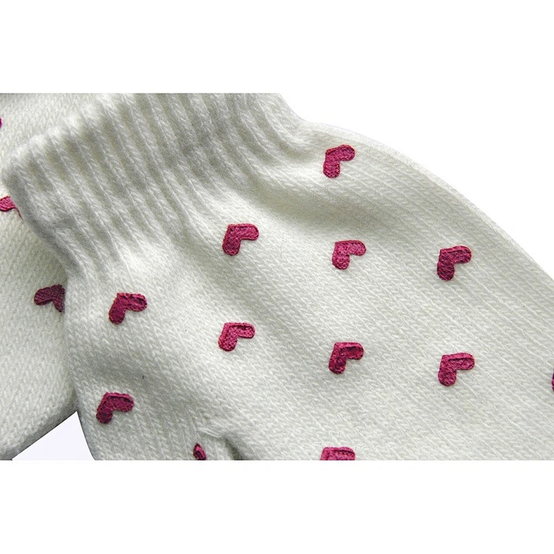 Hot Sale Acrylic Children Knitted Gloves Winter Warm Gloves Kids Full Finger Mitten