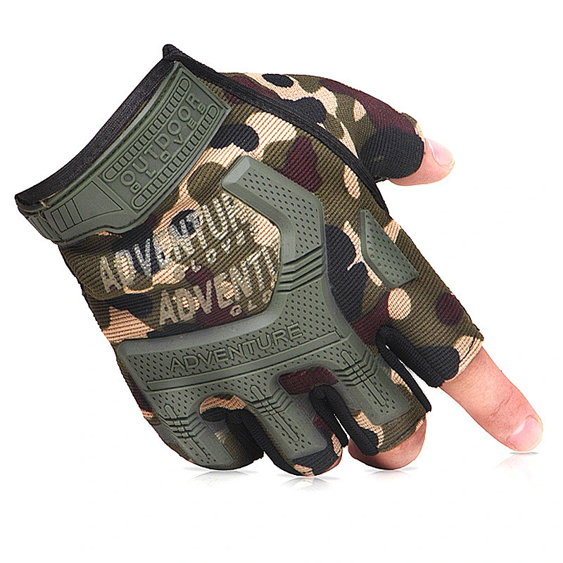 2017 Custom Men Outdoor Tactical Gloves Military Hiking popular Climbing Half Finger Gloves