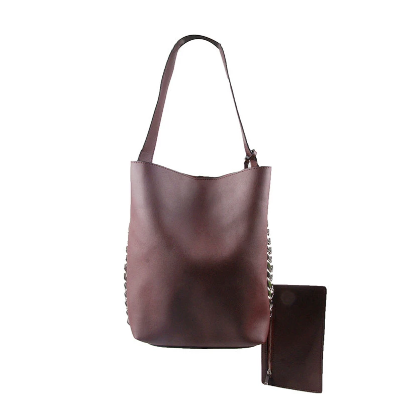 Wholesale Custom 2In1 PU Leather Fashion Designer Woman Handbag
