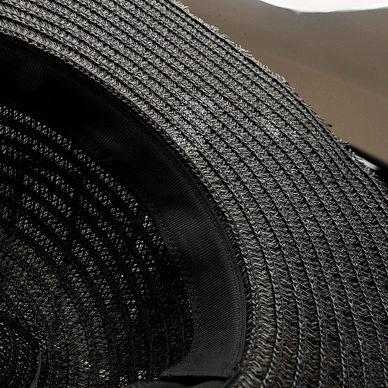 Custom Wholesale Handmade Fashion Pave Pearl Beach Straw Hats For Women