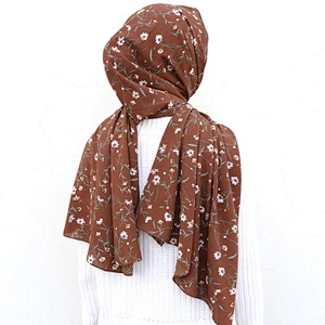 Manufacturers wholesale muslim printing chiffon shawl women chiffon printed scarf hijab