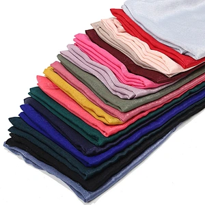 hot sale fashion solid color large size shawl plain  silk hijab scarf