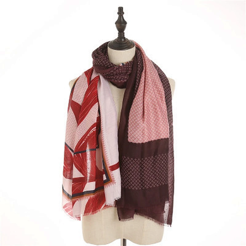 Factory direct floral muslim headscarf wholesale polyester scarf printed hijab women