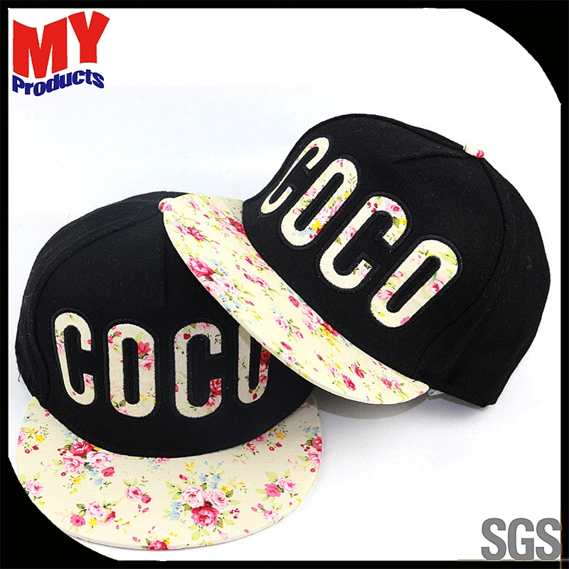 Custom Made Cotton 6 Panel Unisex Snapback Hats Hip Hop Caps Embroidered Snapback Hats