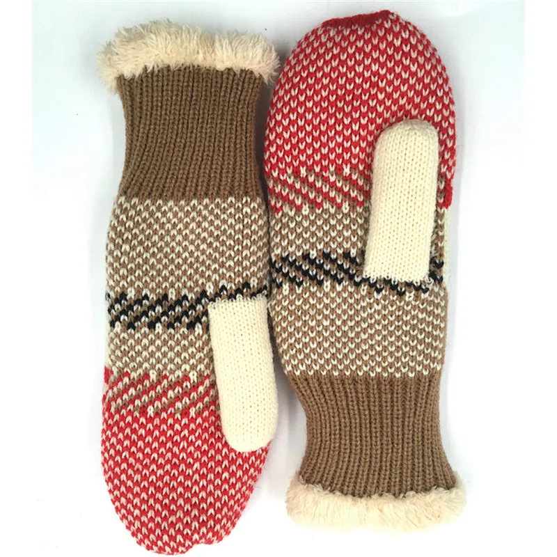 Winter Gloves Knitted Woman Gloves Soft Thick & Extremely Warm Mittens
