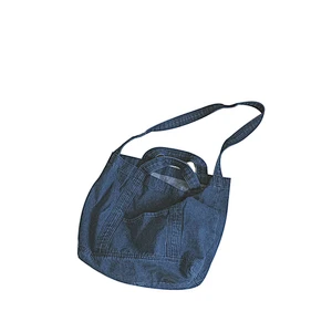 Reusable fashion extra large tote bags blue jean canvas denim shopping tote bag
