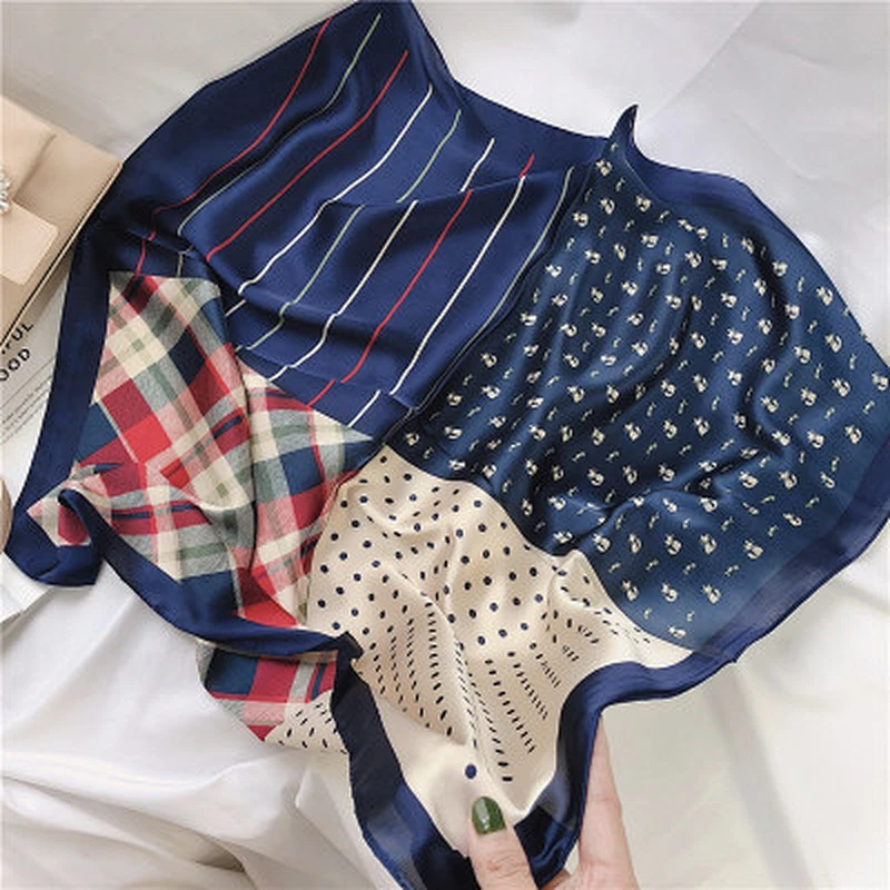 New style wild professional ventilate comfortable cotton women thin necksmall scarf silk