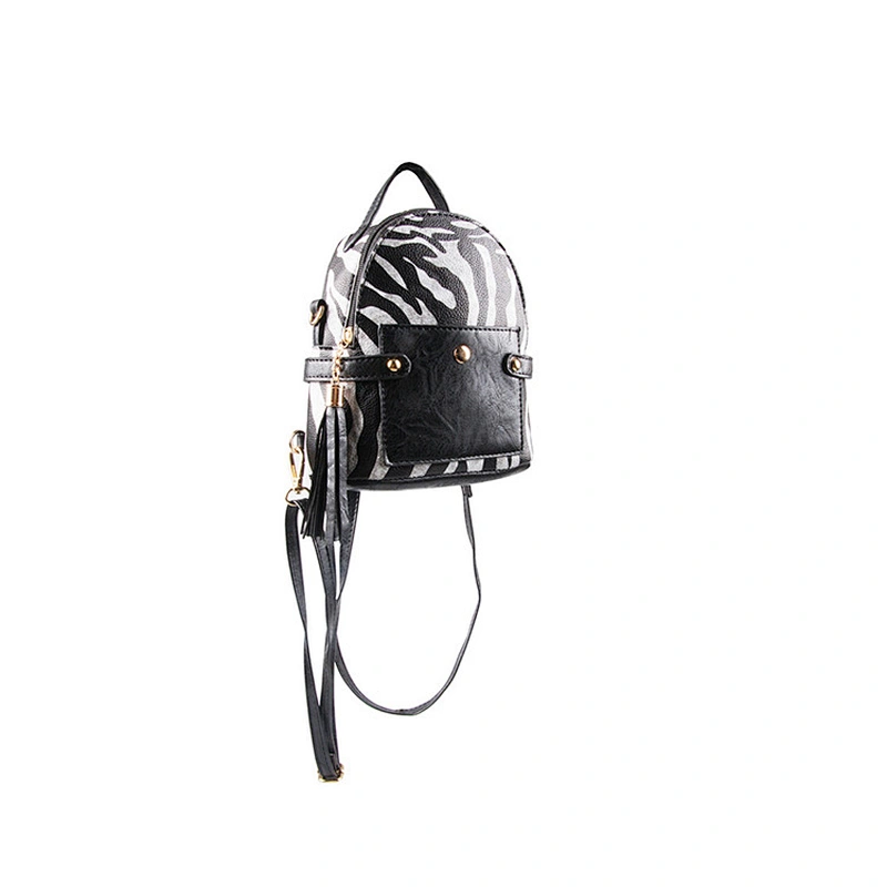 Custom High Quality New Trend Mini Backpack Black Leather Backpack Women