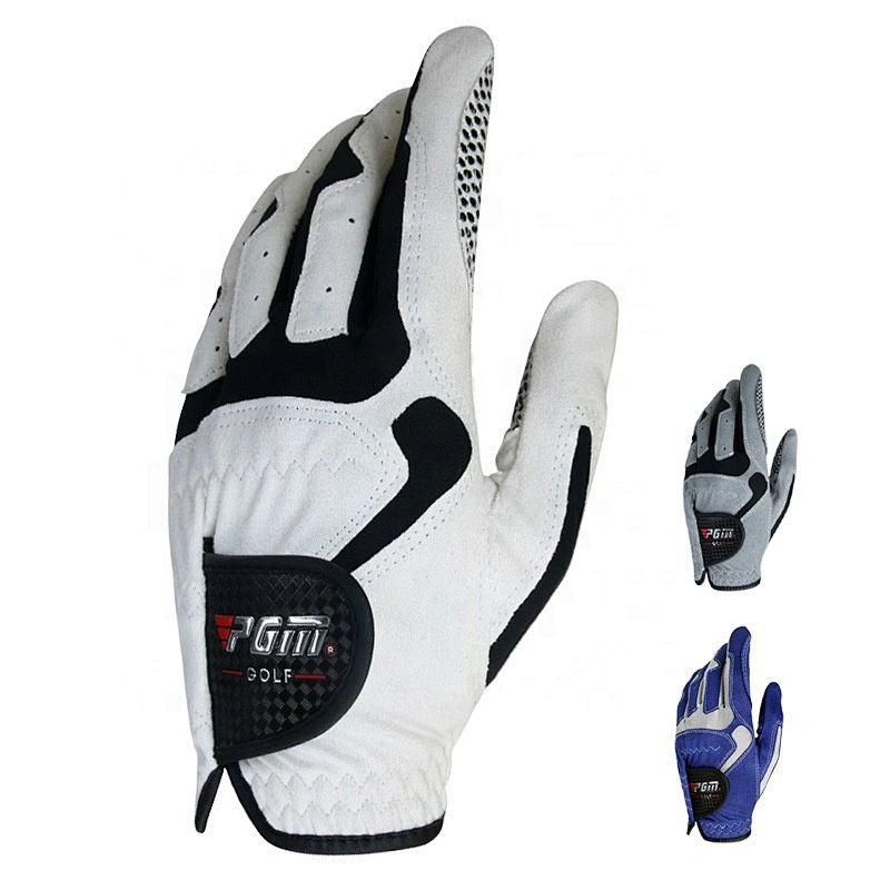 Custom Logo Anti-slip Left Hand Golfers Microfibre PU Leather Golf Gloves