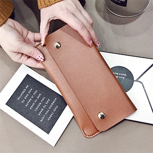 Long buckle with multiple compartments and multiple colors women pu leather credit card holder