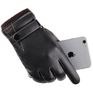 Men Winter Warm Skiing Cycling Riding Comfort cheap Driving Leather Glove