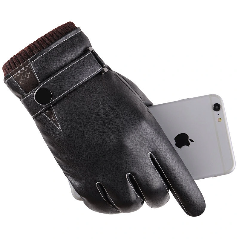 Men Winter Warm Skiing Cycling Riding Comfort cheap Driving Leather Glove