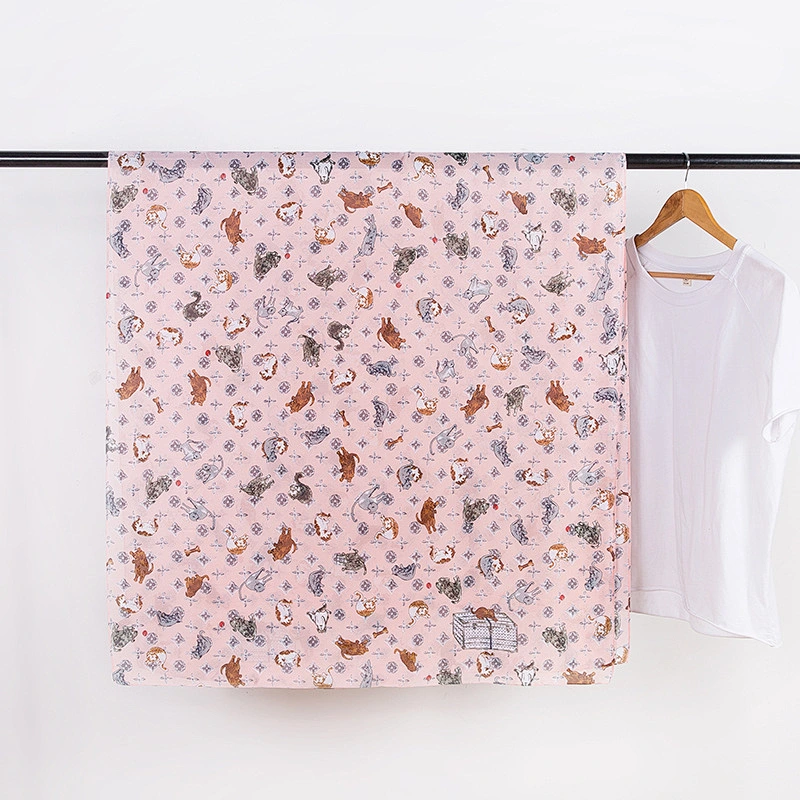 Long scarf 180cm female printed satin sunscreen shawl cheap long pastel scarf shawl