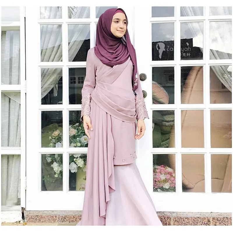 Muslim scarf hand-made diamond plain weave solid color diamond rhinestone hijab scarf
