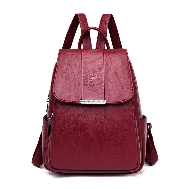 Hot selling fashion women backpack for school girls travel pu leather backpack