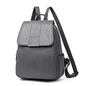 Hot selling fashion women backpack for school girls travel pu leather backpack