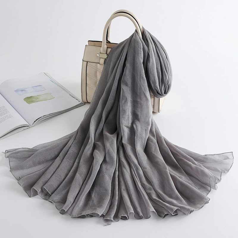 Factory direct sale 2020 new silk scarf women travel beach sun shawl summer thin foulard scarf for women