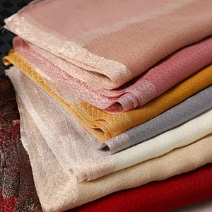 Solid color water ripple sunscreen shawl scarf wholesale china silk long scarf women