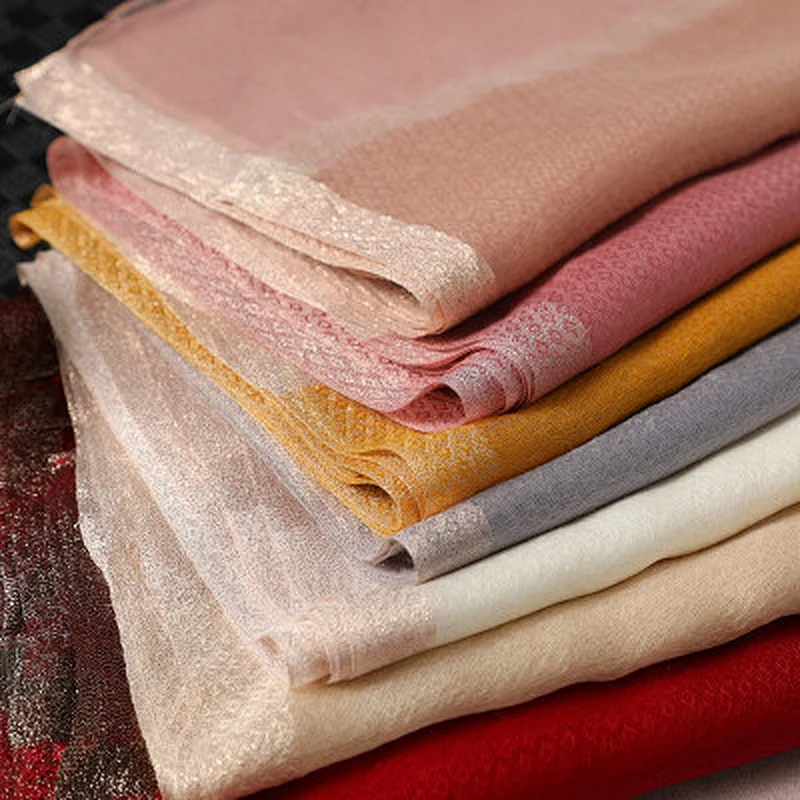 Solid color water ripple sunscreen shawl scarf wholesale china silk long scarf women