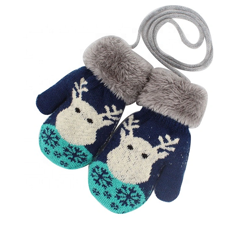 Best Selling Christmas Gift Children Winter Warm Knit Gloves