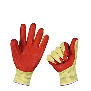 High Quality PVC Glue Dipping Gloves Anti Slip Safety Industrial Working Gloves