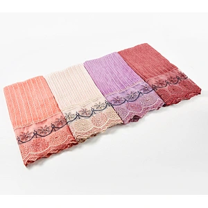 Malaysian new ladies scarf summer all-match floral lace pearl imitated silk hijab scarf