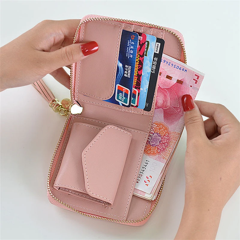 Simple custom design hand purse  PU  leather purse small wallet women