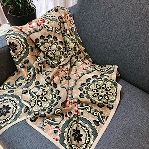 New classic national style printed square women 90cm silk square scarf