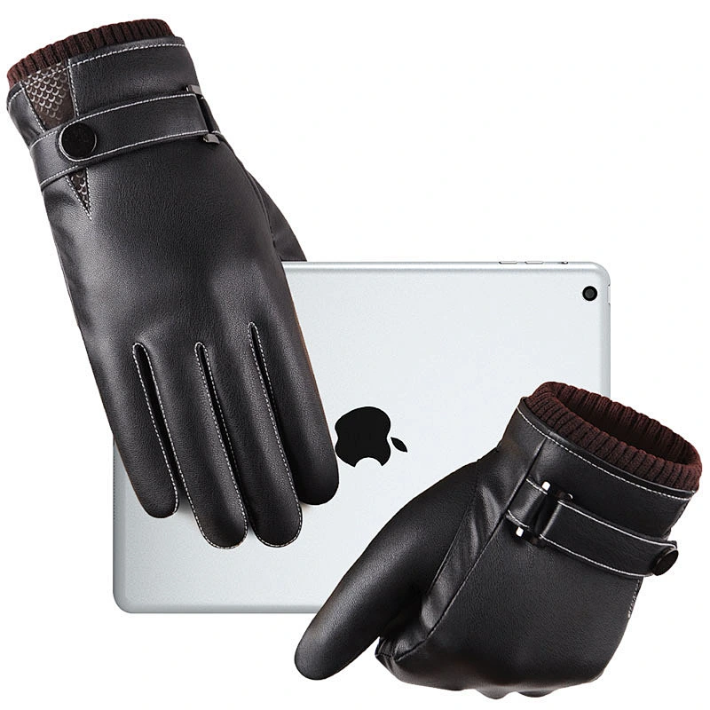 Men Winter Warm Skiing Cycling Riding Comfort cheap Driving Leather Glove