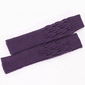 Fashion Warm Arm Sleeve Winter Knitted Gloves Crochet Pattern Fingerless Gloves
