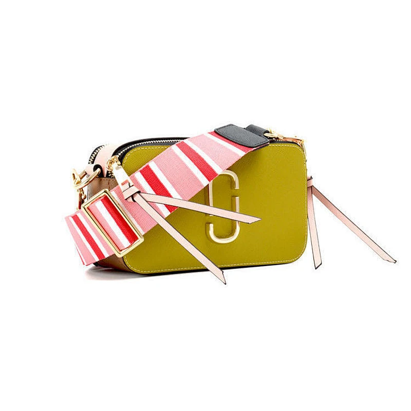 New Fashion PU Leather Wide Strap Women Shoulder Bag Camera Crossbody Handbags