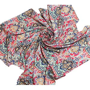 2020 new Oversized Sun protection Beach Big women large print silk scarf