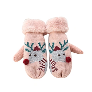 Fashion Festival Cute Windproof Outdoor Mitten Gloves Winter Present Christmas Knitted Gloves