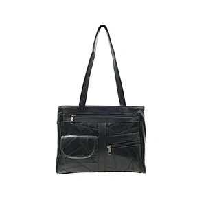 2019 Yiwu Black Leather Briefcase For Men Fashion Business Bags Patch Mens Tote Handbag