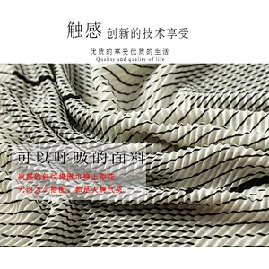 Autumn and winter warm fashion cotton and linen scarf print pleated cotton crinkle striped winter scarf
