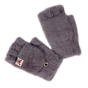 Hot Selling Womens Soft Fingerless Gloves Winter  Warm Flip Half Finger Gloves