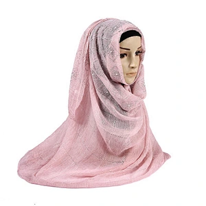 Hot diamond checkered pattern scarf wrap headscarf muslims cotton hijab scarf women