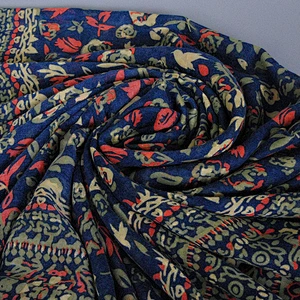 180 * 100cm fringe ethnic style shawl summer thin section tribal floral print scarf women