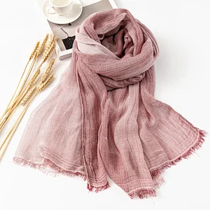2020 New Fashion Gradient Wholesale Customized cotton modal hijab scarf