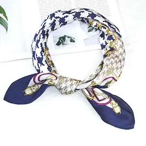 70cm houndstooth female decorative professional neck printing plain small square scarf