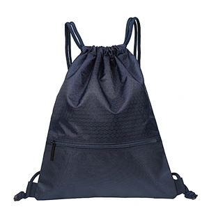 Custom promotion 2019 gym drawstring bag nylon drawstring backpack bag
