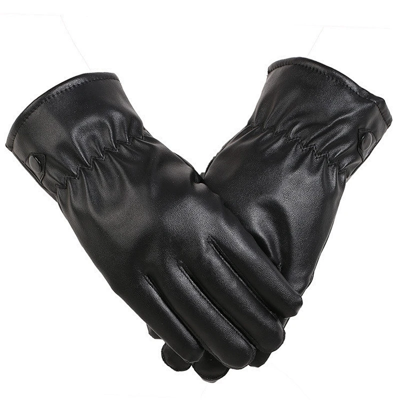 Leather driver glove / hand safety gloves / full finger leather glove