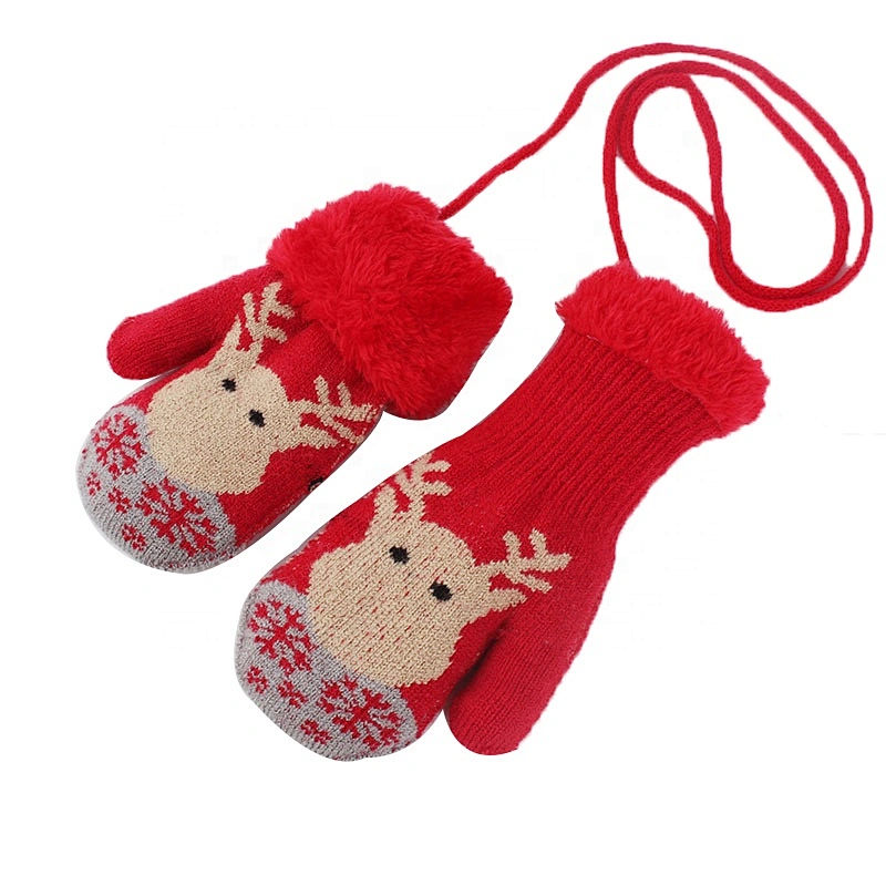 Best Selling Christmas Gift Children Winter Warm Knit Gloves
