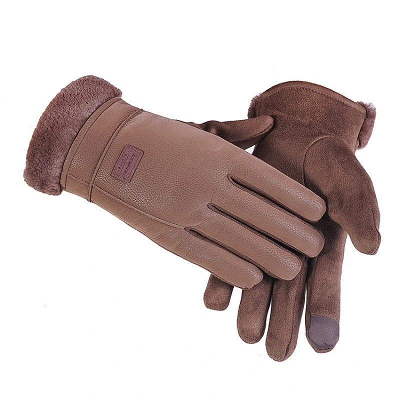 Driving Winter Touch Screen Gloves Warm Soft Leather and Windproof Gloves