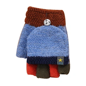 Latest product cute children winter warm-keeper fingerless knitted glove