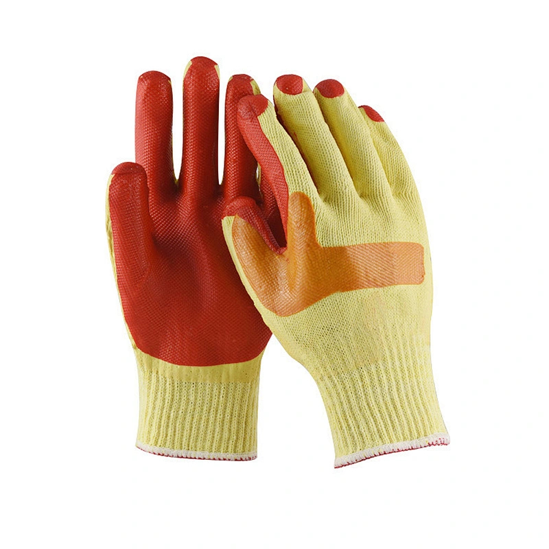 High Quality PVC Glue Dipping Gloves Anti Slip Safety Industrial Working Gloves