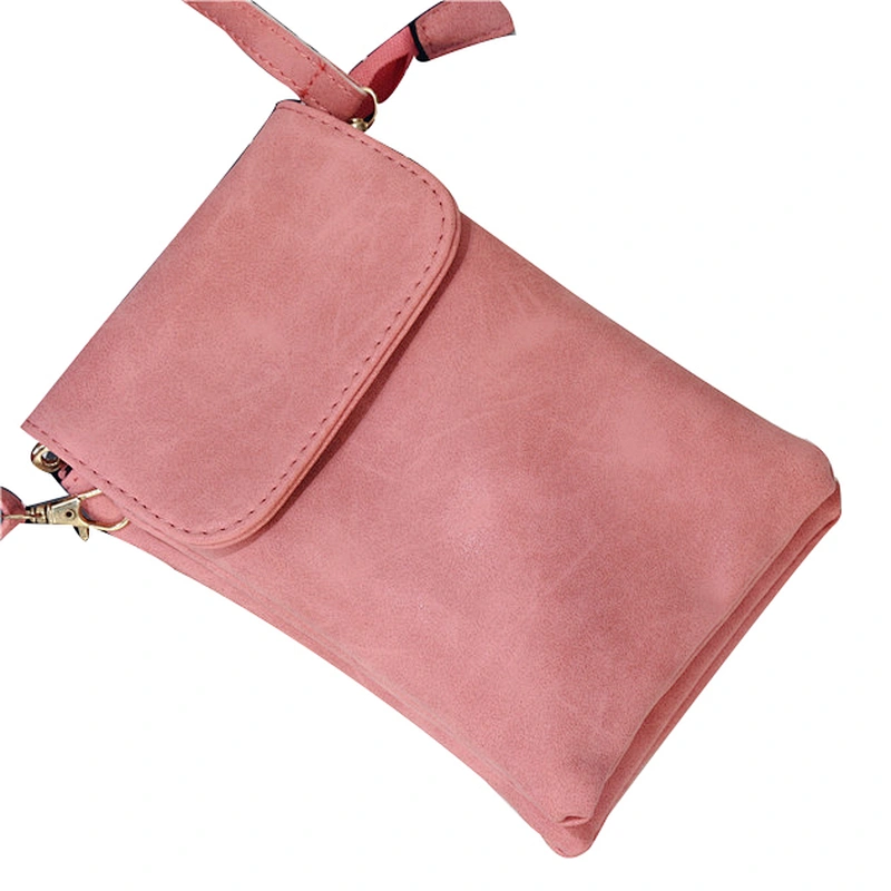 New fashion mini shoulder bag wallet pu leather crossbody cell phone bag